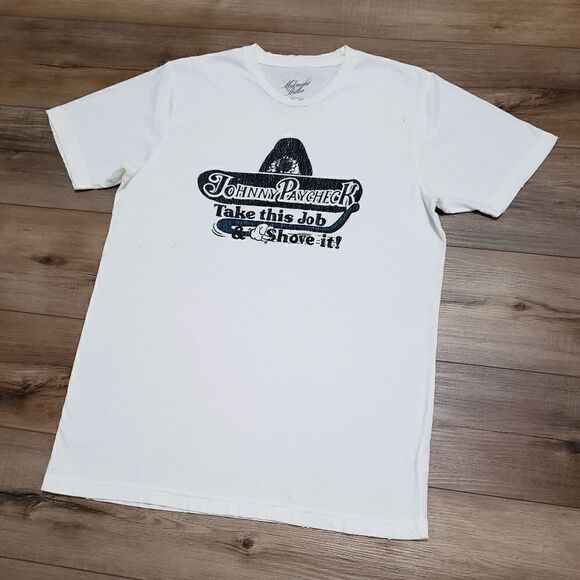 NWOT Midnight Rider Johnny Paycheck Take This Job & Shove It Hat Unisex Tee L - Picture 8 of 16